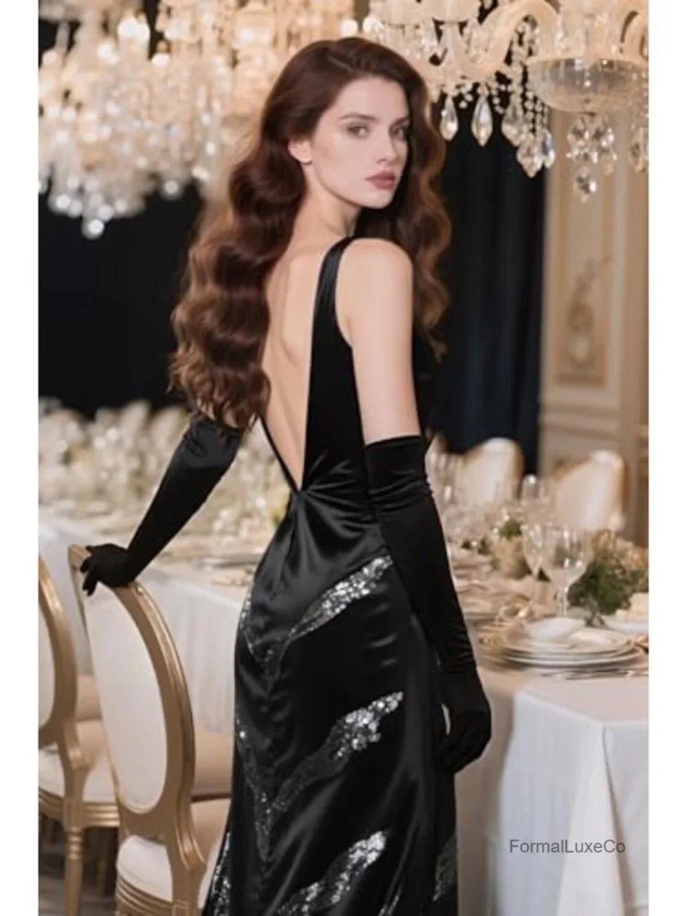 Satin Opera Gloves for Women 1920s Elbow Length Vintage Costume Gloves